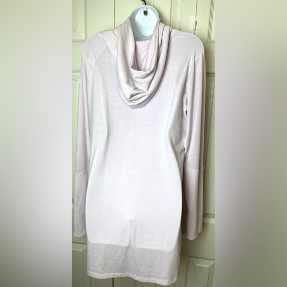 ATHLETA Essence Hooded Tunic Top Shirt Simply Lilac Pink UPF 50+ Cowl Neck Long - Picture 7 of 13